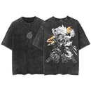 Camiseta Harajuku Streetwear Washed T-Shirt Anime Naruto