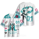 Camiseta Hatsune Miku 01 Baseball Unisex Casual