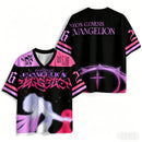 Camiseta Genesis Evangelion Retro Cosplay T-shirt Oversized