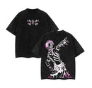 Camiseta Vintage Demon Slayer Anime T Shirt Streetwear Oversized