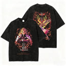 Camiseta Vintage Demon Slayer Anime T Shirt Streetwear Oversized